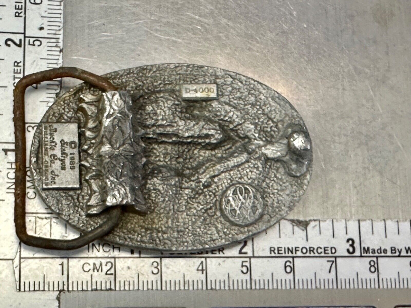 The Great ELK - Vintage 1980 D-4000 Siskiyou 2.75" wide Belt Buckle