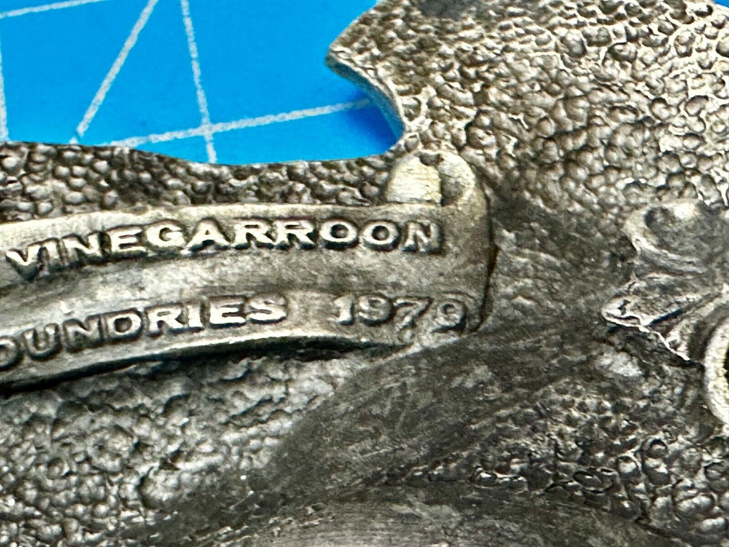 Two Flying Ducks Vintage 1970 Vinegarroon Foundries Cutout Pewter Belt Buckle