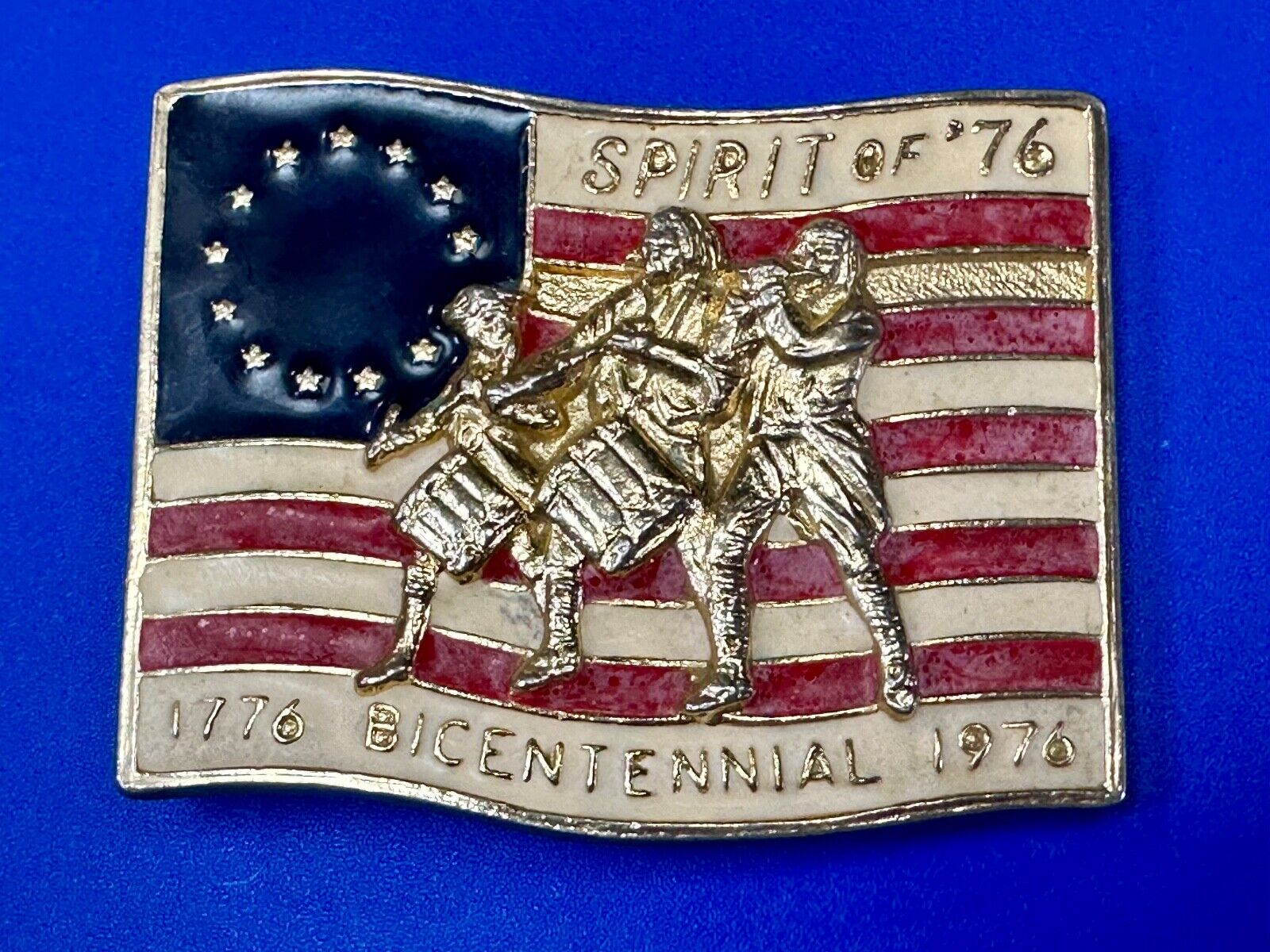 USA Flag The Spirit of 76 - Patriotic American Marching Band belt buckle