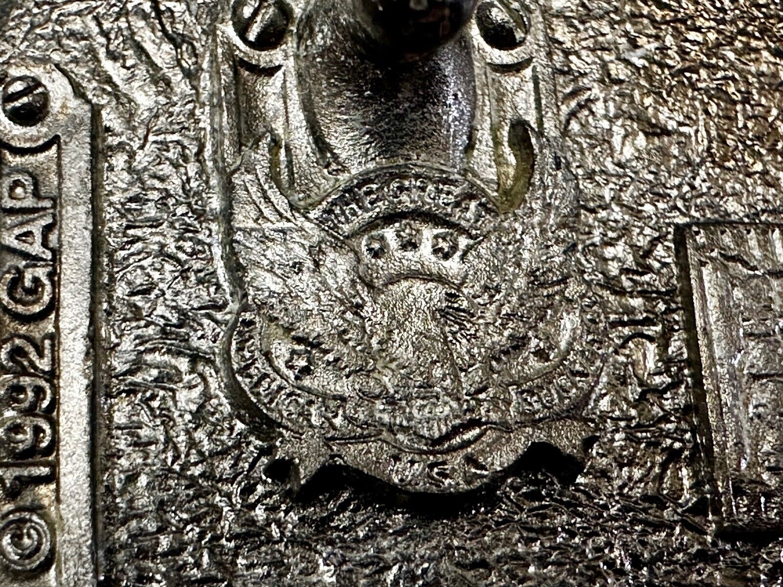 Alaska The Last Frontier Vintage 1992 Great American Products Belt Buckle
