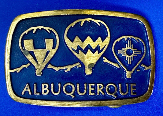 Albuquerque Hot Air Balloons Fiesta Festival Collectible Souvenir Belt Buckle