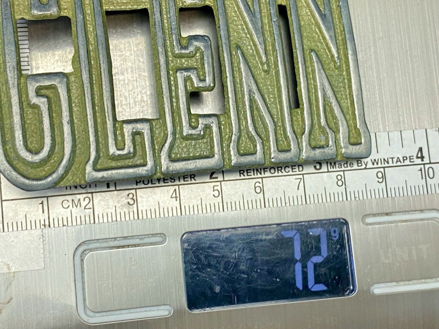Vintage Glenn Name Block Letter Belt Buckle By The Chad Mfg. Denver Co