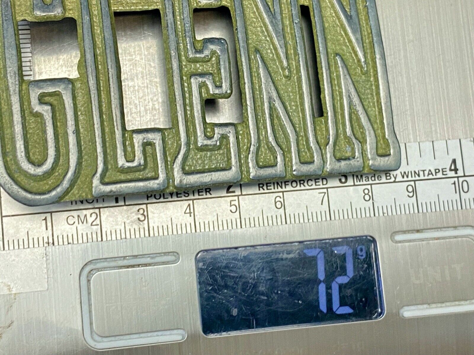 Vintage Glenn Name Block Letter Belt Buckle By The Chad Mfg. Denver Co