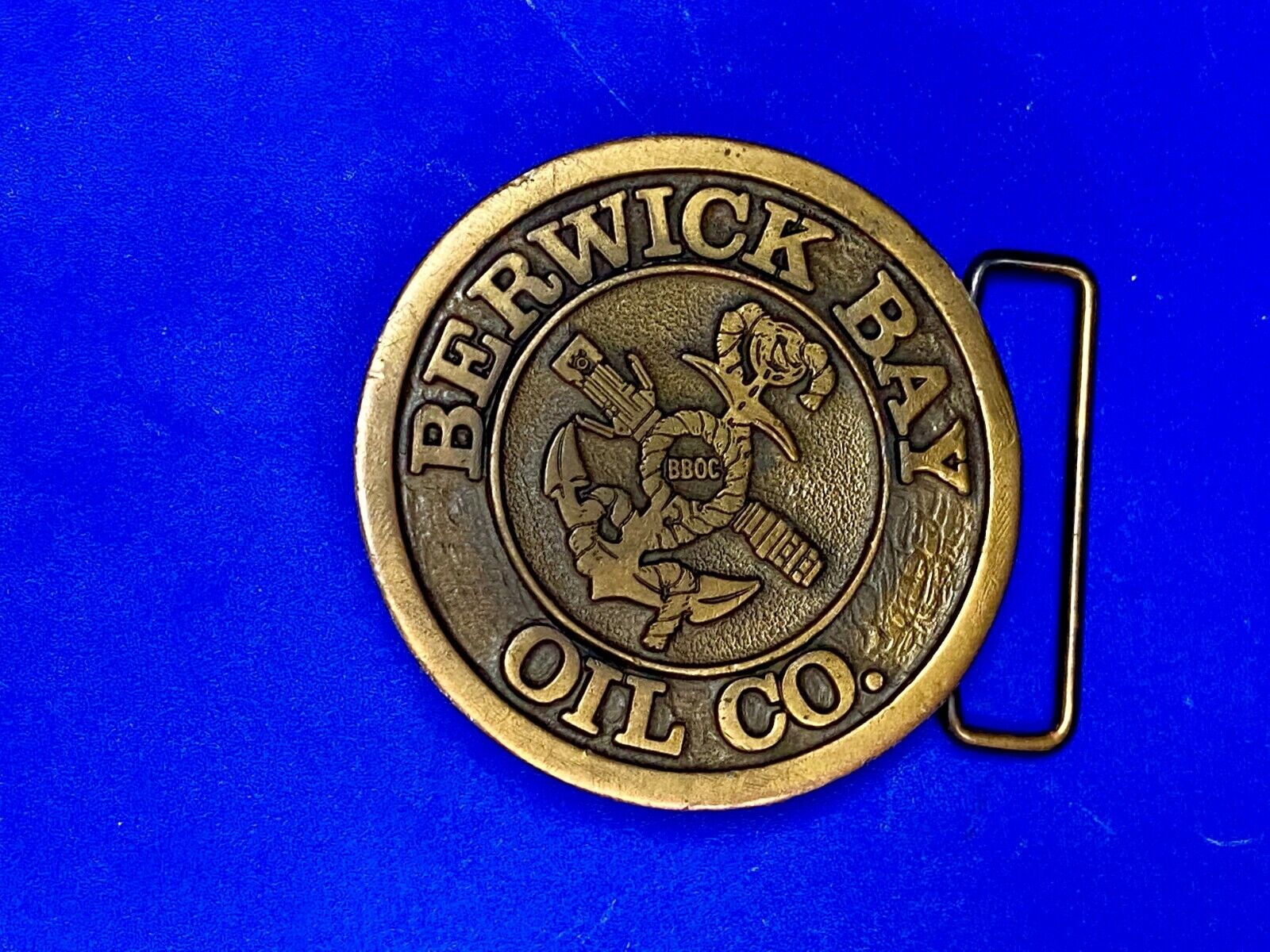 Berwick Bay Oil Company Atchafalaya River In Louisiana Belt Buckle By Hit Line