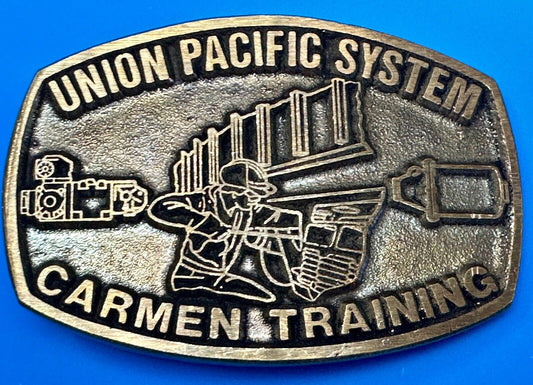 Union Pacific Railroad Train Carmen Training Solid Brass dynabuckle Belt Buckle
