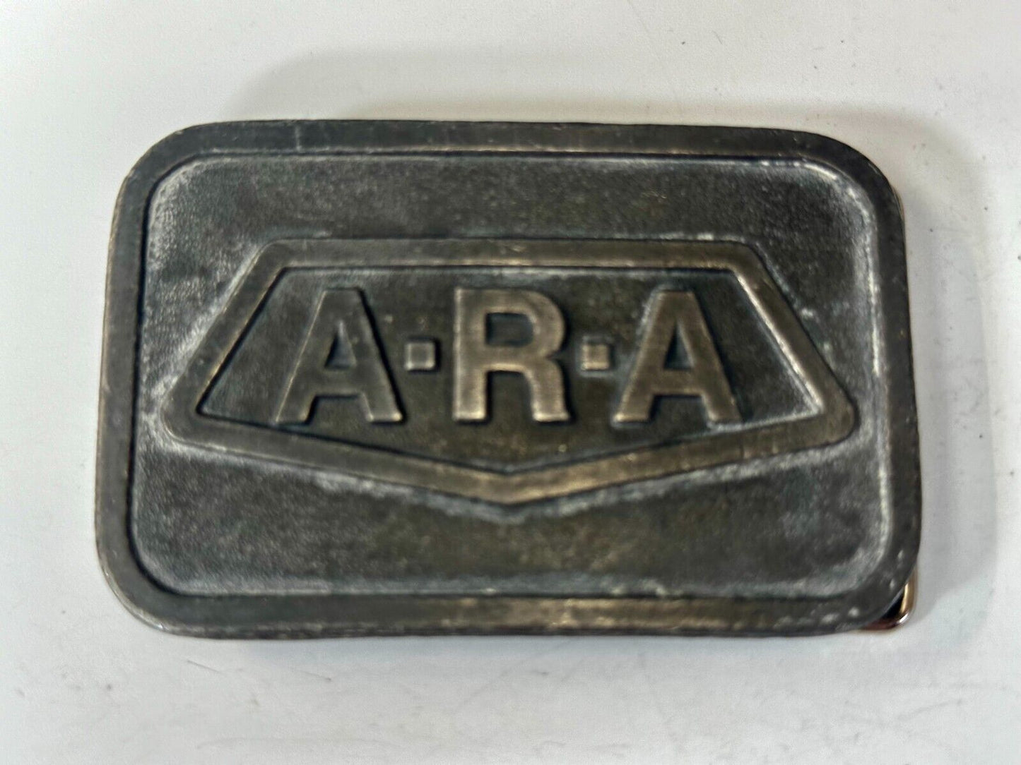 A.R.A Company Logo ARA Commemorative Silver Tone Belt Buckle by Hitline