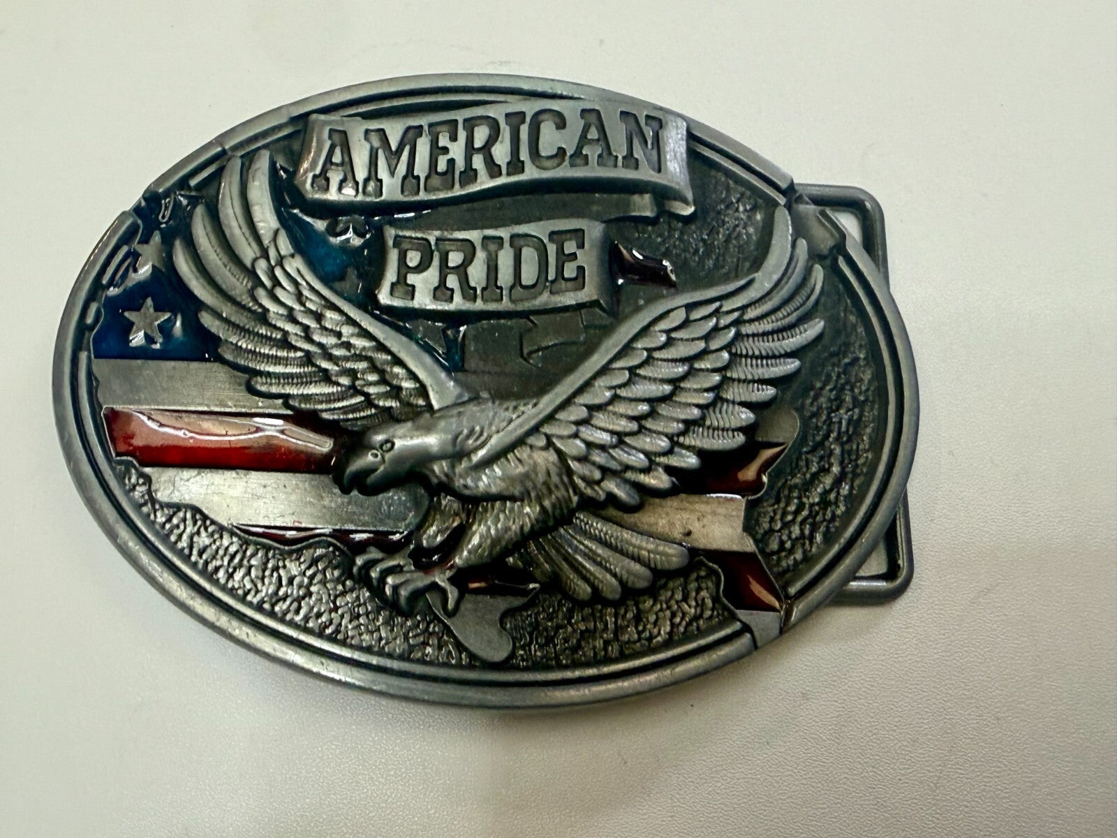 American Pride - Patriotic USA United States Flag and Eagle Belt Buckle