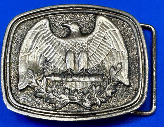 USA patriotic emblem Eagle Olive Branch Seal Vintage Numbered belt buckle