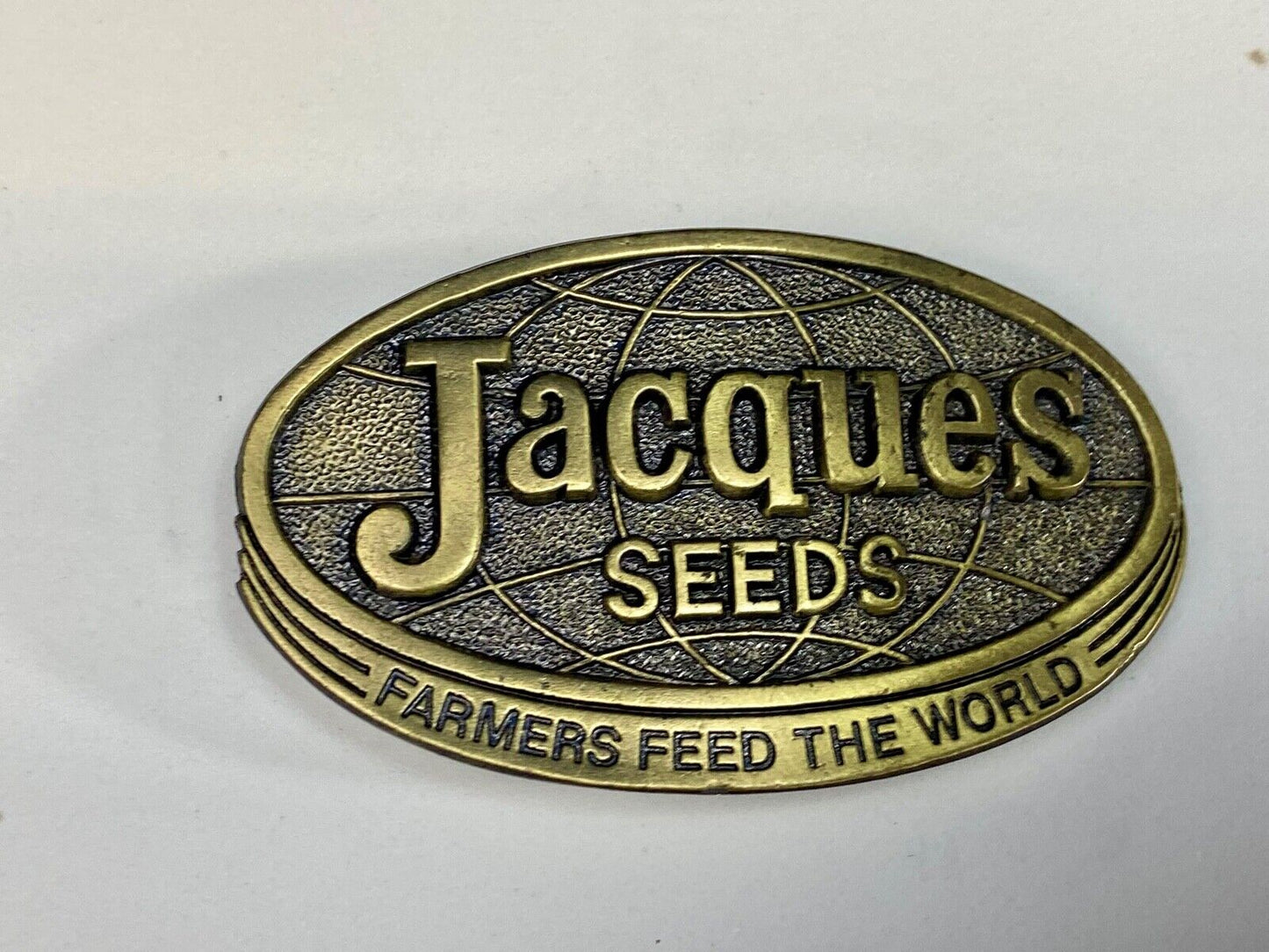 1977 Jacques Seed Farming Agriculture Corn Technology Belt Buckle By Lewis 