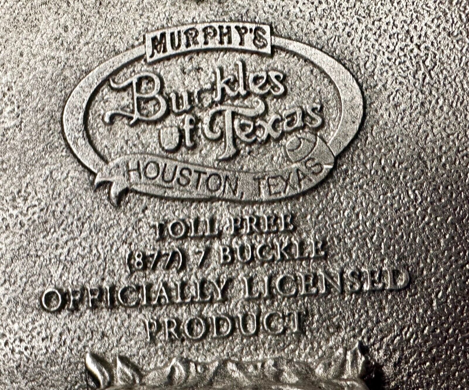 2003 Houston Livestock Show and Rodeo Inaugural  Award Trophy Cowboy Belt Buckle