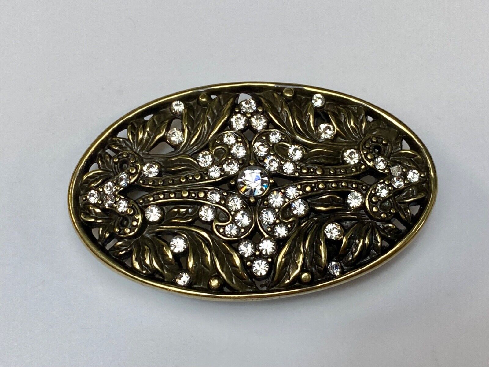 Beautiful Clear Rhinestone covered western see through belt buckle
