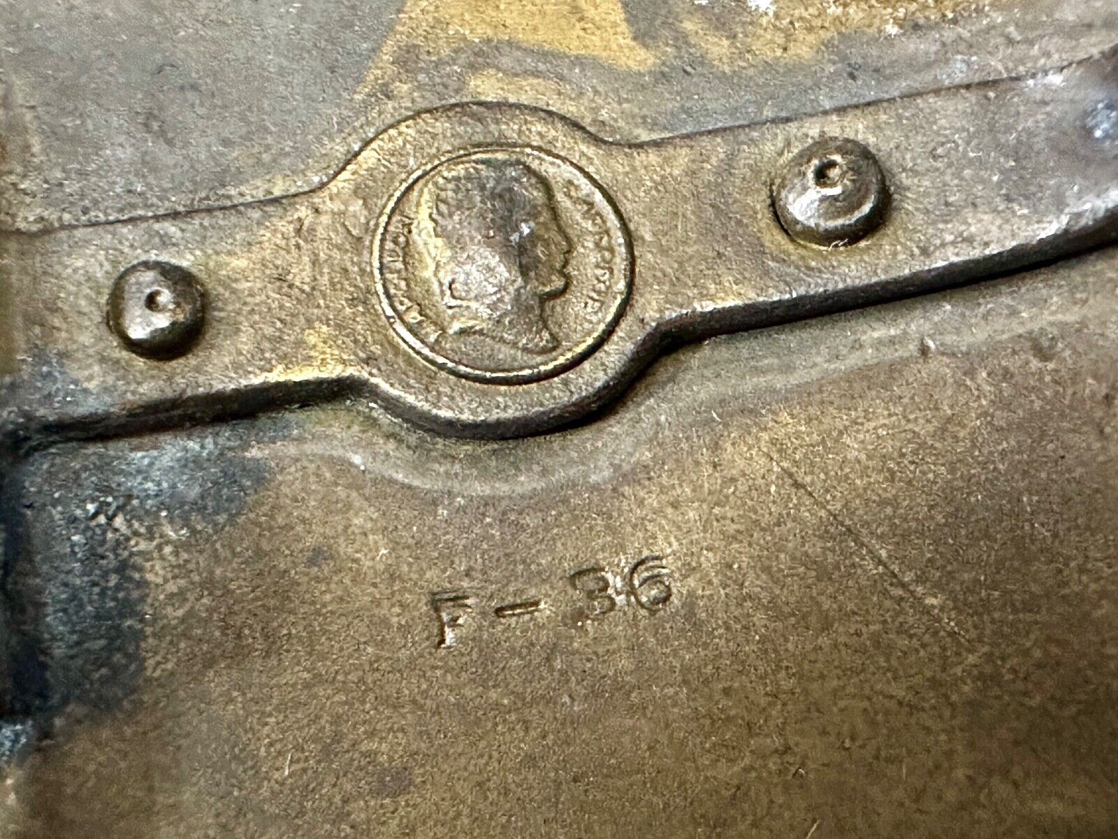 Union Central Pacific Railroad Line Omaha - California P-38 Bergamot Belt Buckle