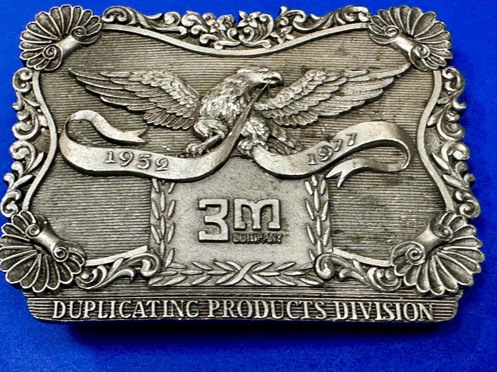 3M Duplicating Products Eagle Recording Studio 2" 1/4 Reel Tape 1976 Belt Buckle