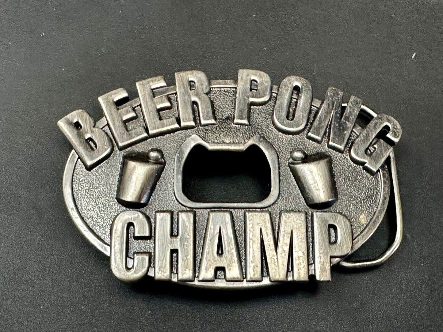 Beer Pong Champ Champion Bottle Opener And Belt Buckle by Kalan