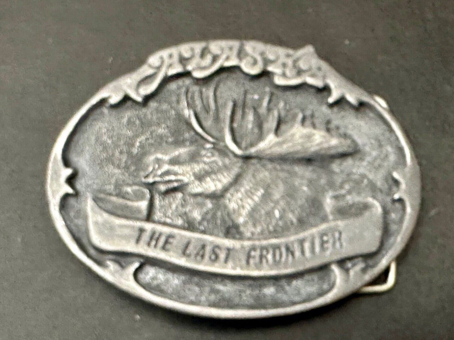 Alaska State - The Last Frontier Vintage Belt Buckle by AK Frontier Arts INC