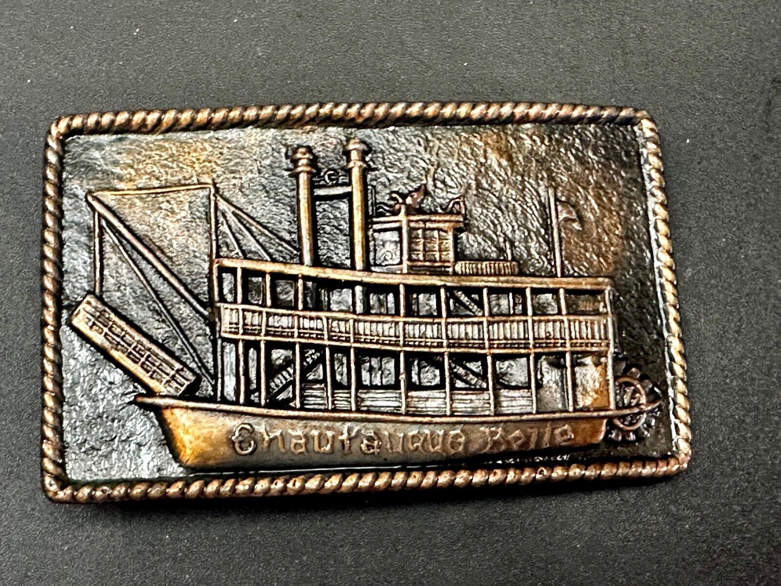 Auto People Ferry - Nautical Boat Ship Vintage dimensional Belt Buckle