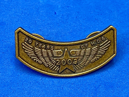 2003, 20 years! Harley Davidson HOG Harley Owners Group Motorcycles Pin 