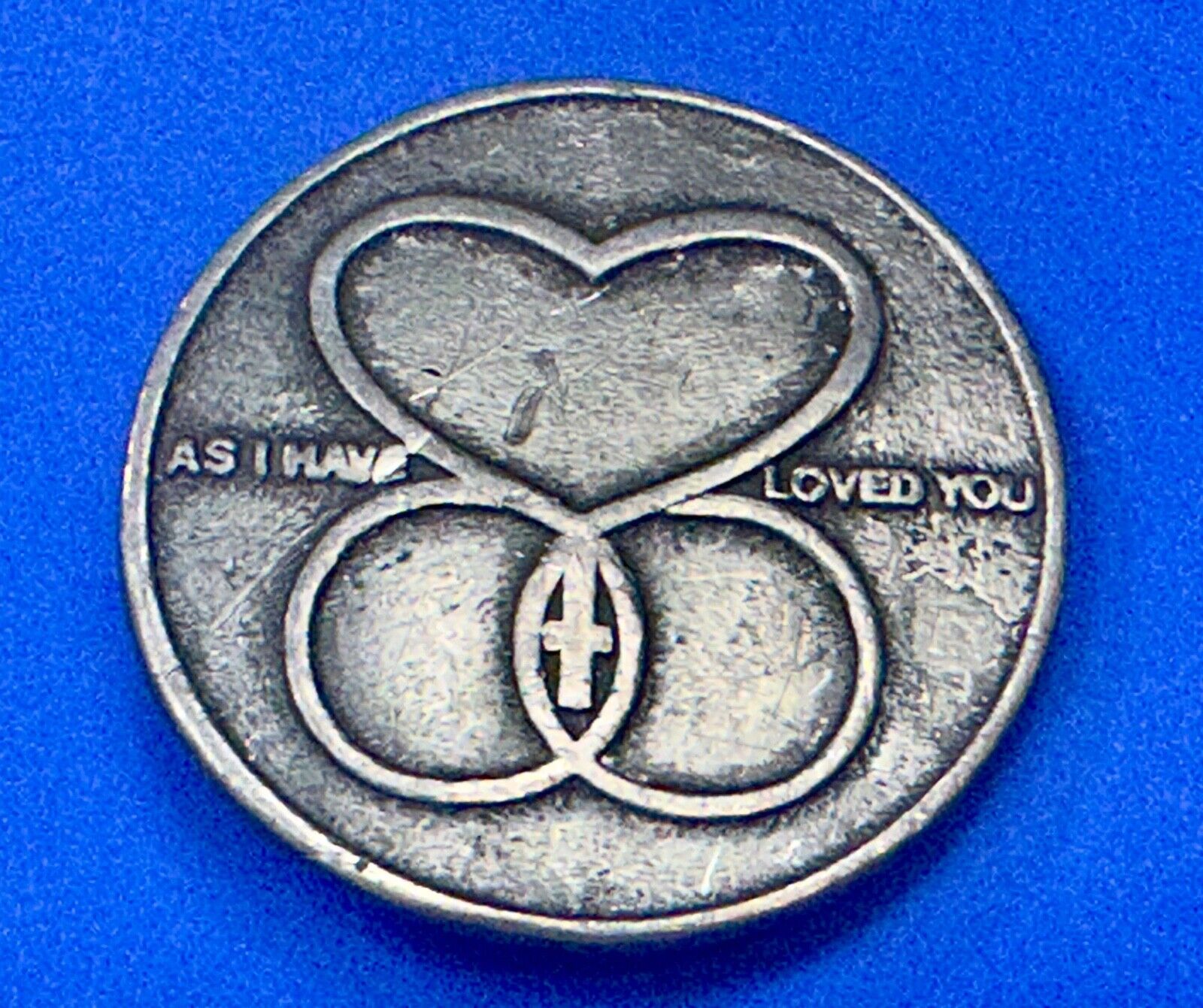AS I HAVE LOVED YOU -  Round heart star of David religion Jesus belt buckle