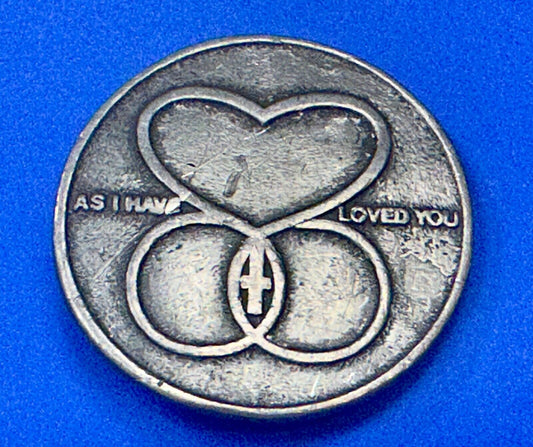 AS I HAVE LOVED YOU -  Round heart star of David religion Jesus belt buckle