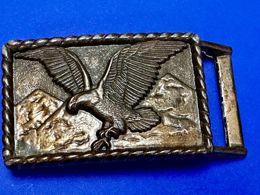 American Bald Eagle flying over majestic USA mountains Vintage Belt Buckle