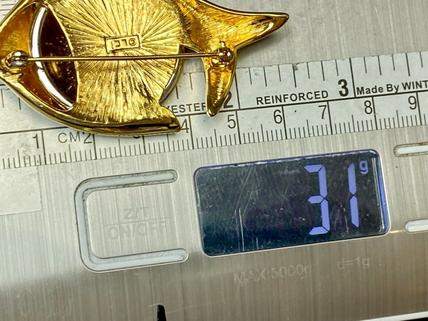 Two Tone Fish Brooch Pin Gold Tone Vintage Jewelry by Liz Claiborne LCI