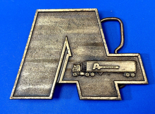 VINTAGE 1977 ALL AMERICAN DRIVERS TRUCK & TRANSPORT COMPANY BELT BUCKLE
