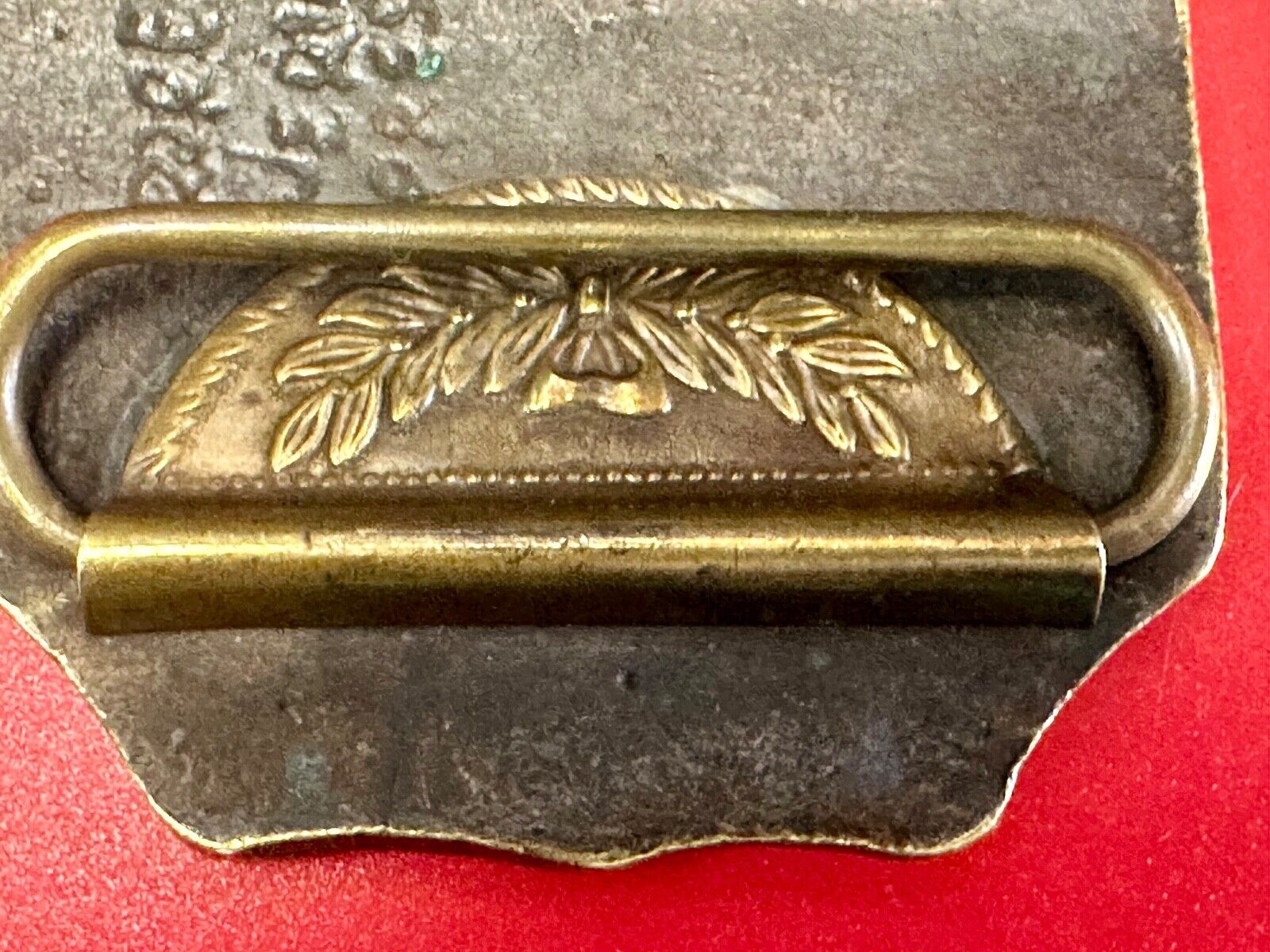 American Express Wells Butterfield stagecoach belt buckle - see back!
