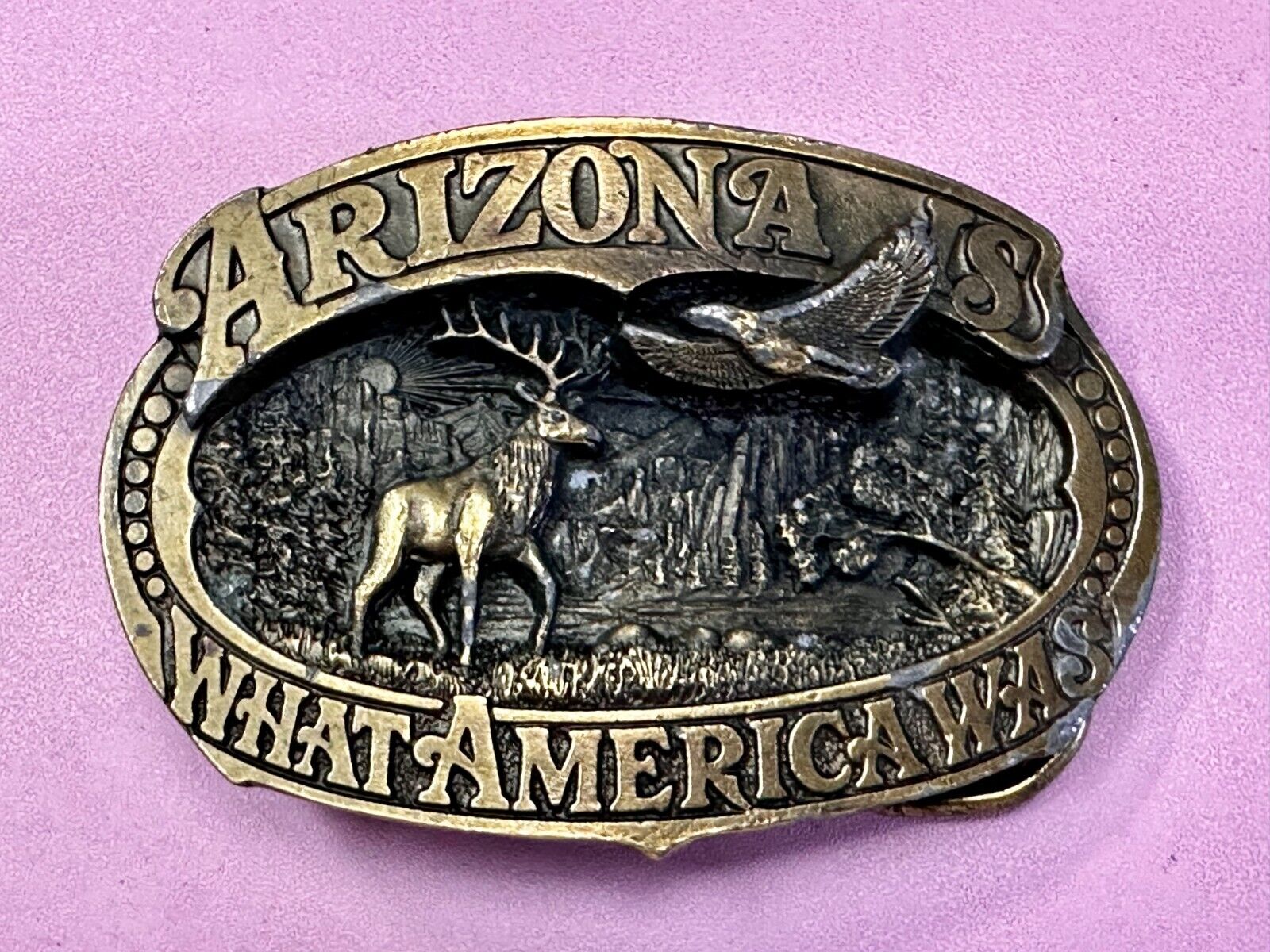 Arizona Is What America Was Wildlife Scenery 1989 The Great American Belt Buckle