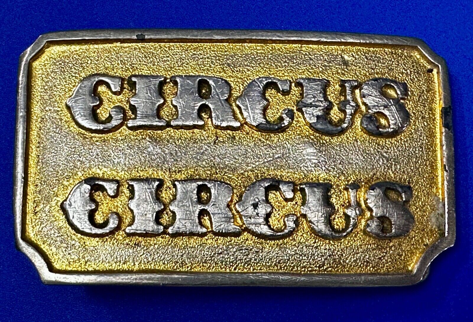 Vintage 1970s Circus Circus Hotel & Casino Gold-Tone Belt Buckle Rare Las Vegas