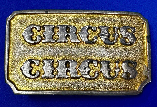 Vintage 1970s Circus Circus Hotel & Casino Gold-Tone Belt Buckle Rare Las Vegas