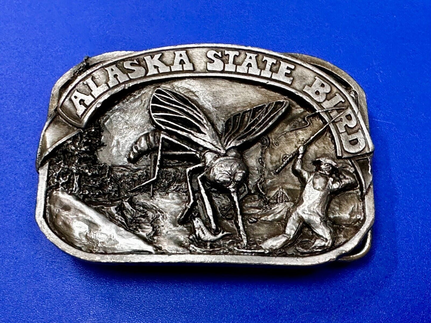 Alaskan Mosquito Alaska State Bird Novelty Fly Fishing Themed Belt Buckle