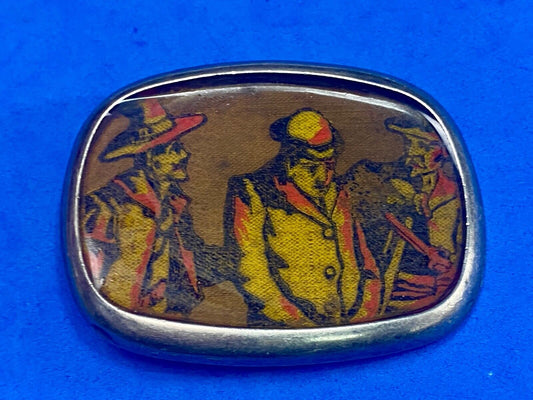 719 Story Picture Belt Buckle   - Old Time Movie Stars