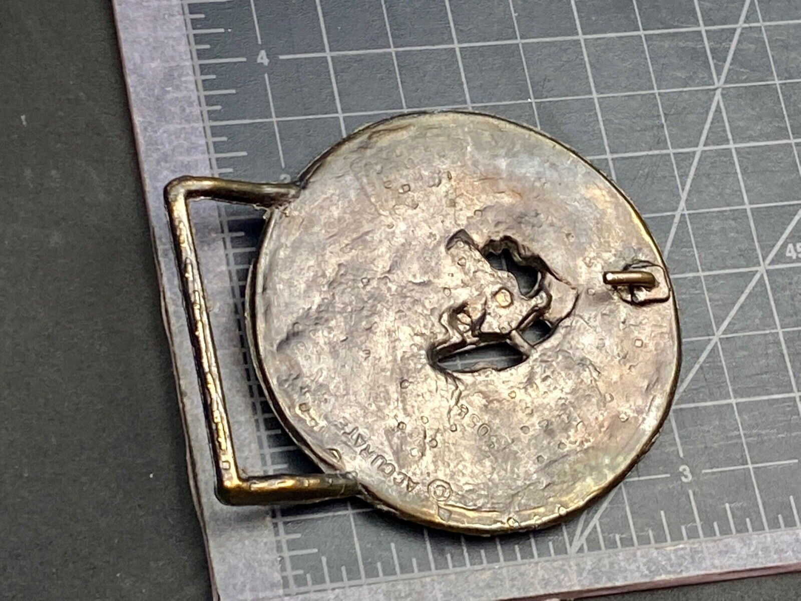 American Watch Clock Pocket Gears Cogs Springs Belt Buckle By Accurate 