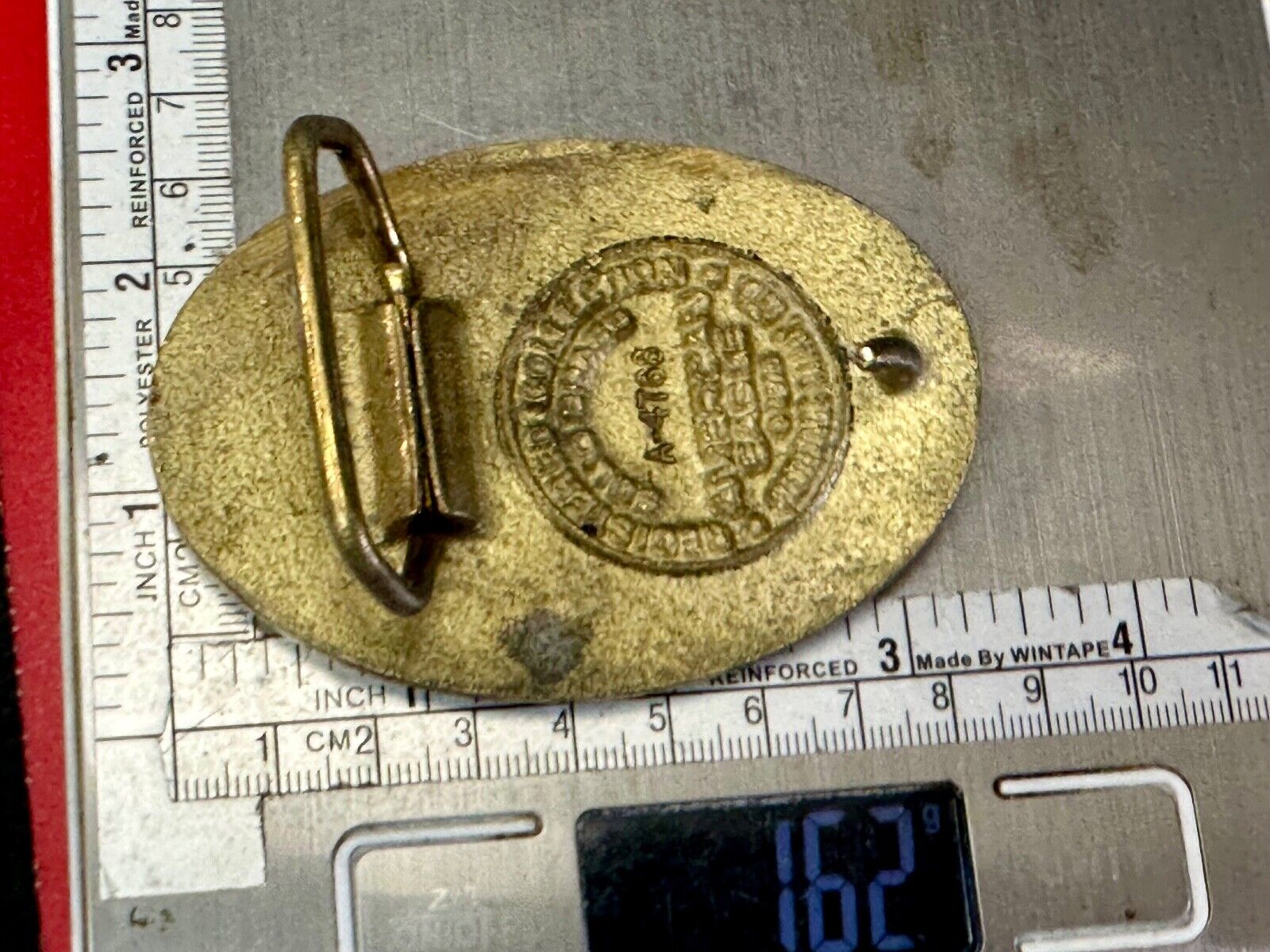 United We Stand Patriotic America USA pride - vintage Heritage Mint belt buckle