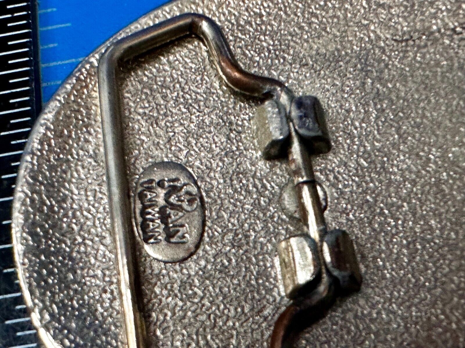 Taming the Wild Western Horse Vintage silver tone oval Belt Buckle 