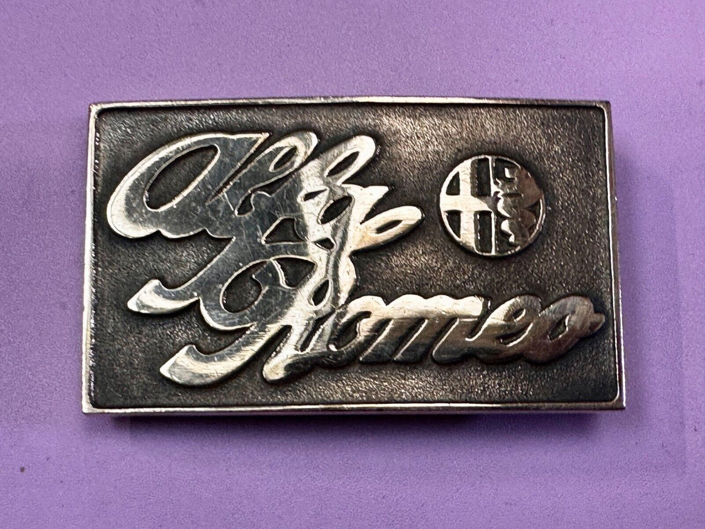 Alfa Romeo Italian Car Collectors Solid Brass Belt Buckle by UB
