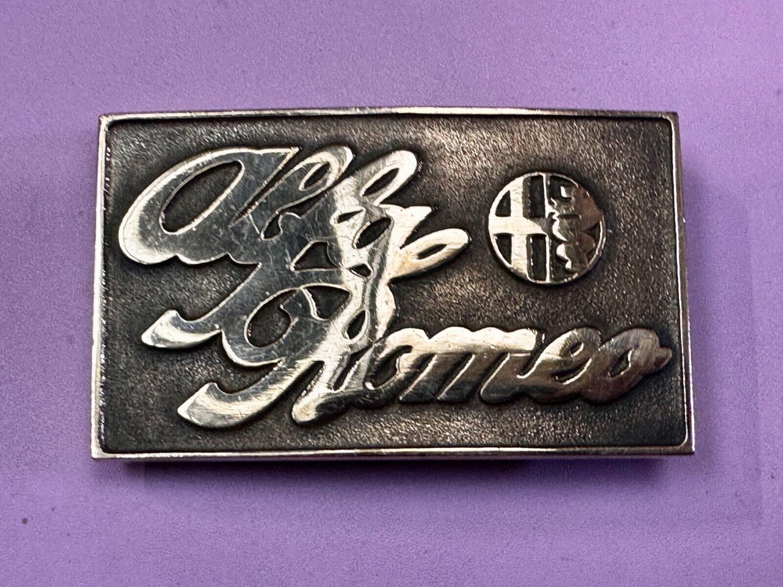 Alfa Romeo Italian Car Collectors Solid Brass Belt Buckle by UB