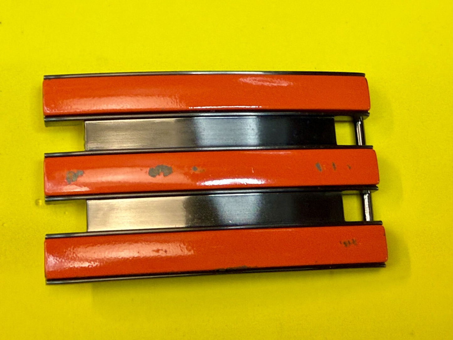 Adidas Golf Trophy Used Belt buckle - Orange on black stripes