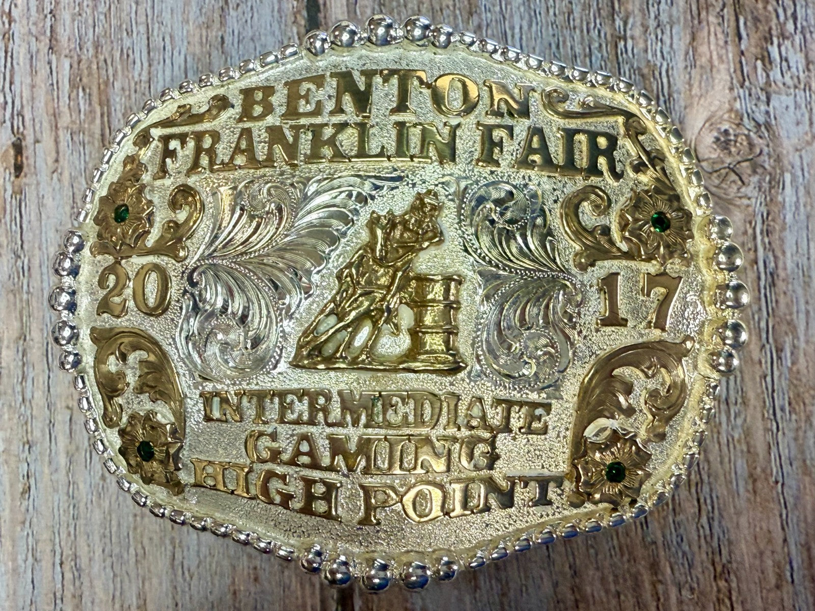 Benton Franklin Fair 2017 Gaming High Point Trophy Belt Buckle by Corriente 