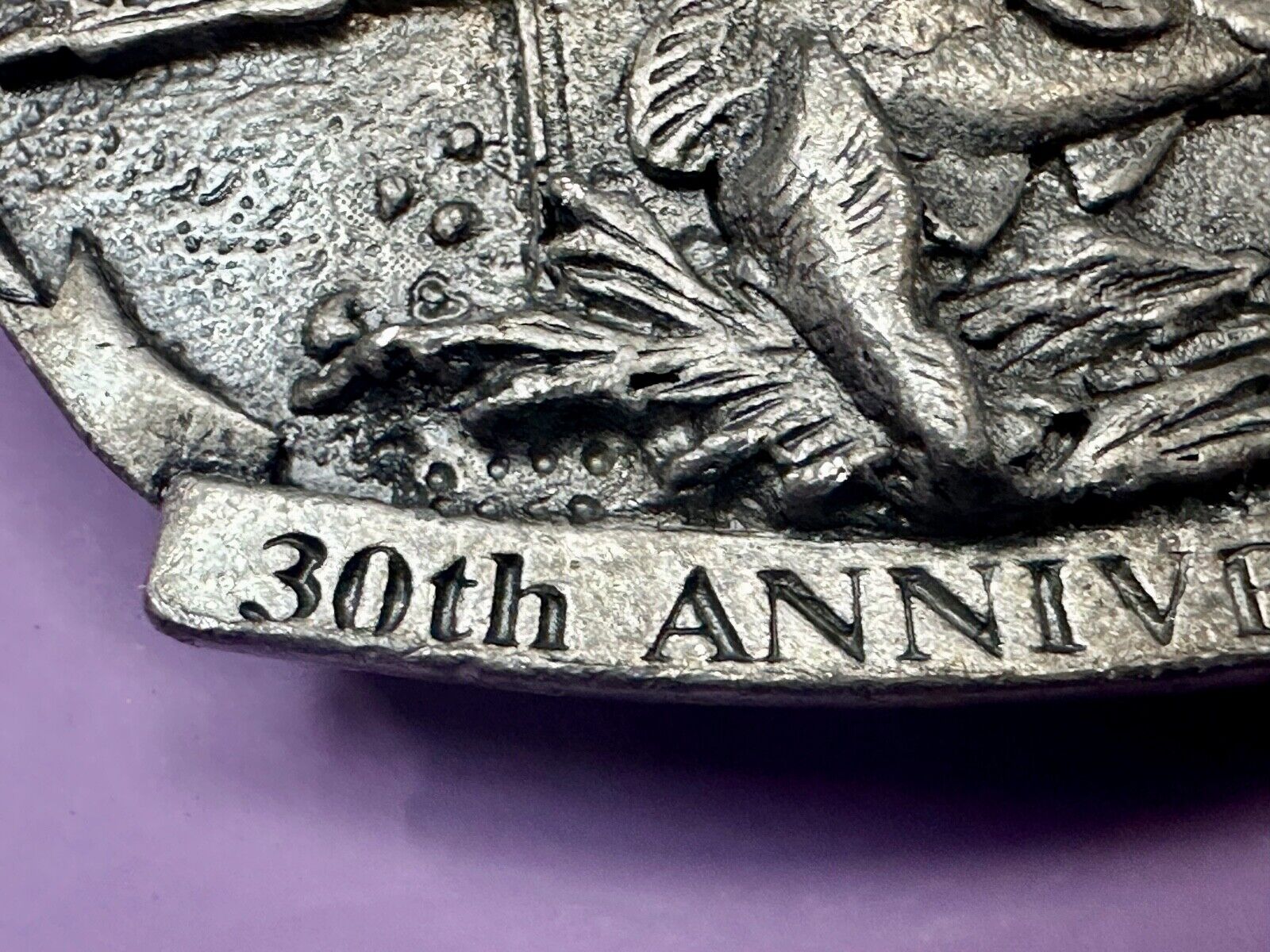 1997 BASS Bass Anglers Sportsman Society Fishing 30th anniversary belt buckle