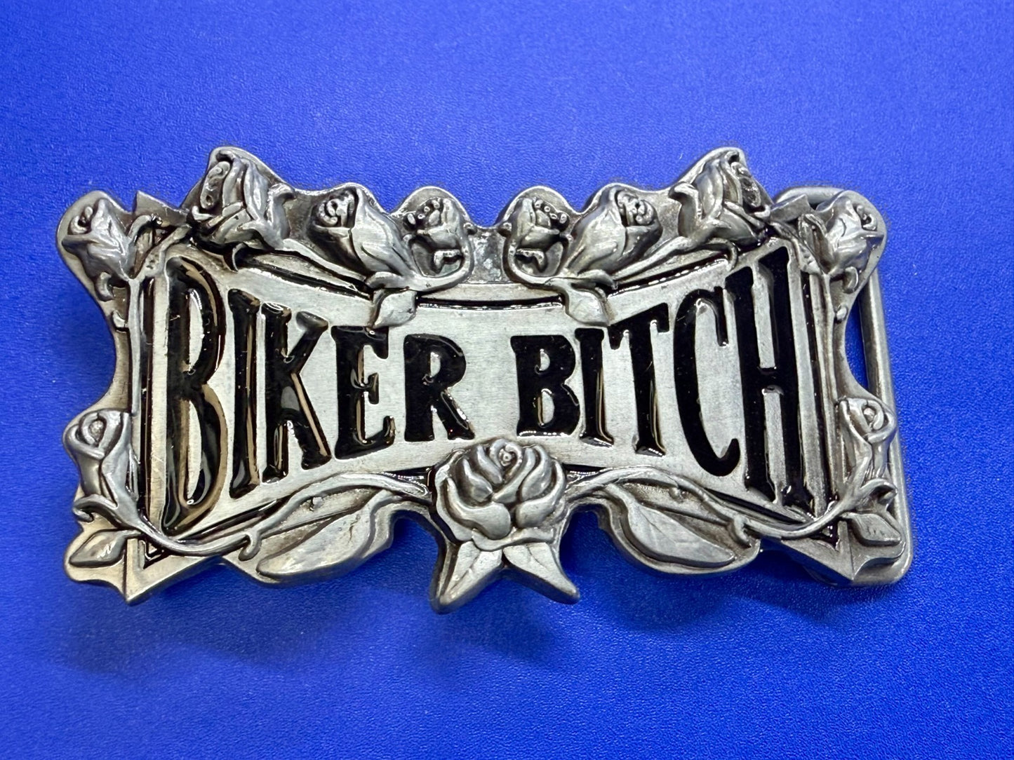 BIKER BITCH Statement Funny Cool Novelty Motorcycle Lady Biker Rider Belt Buckle