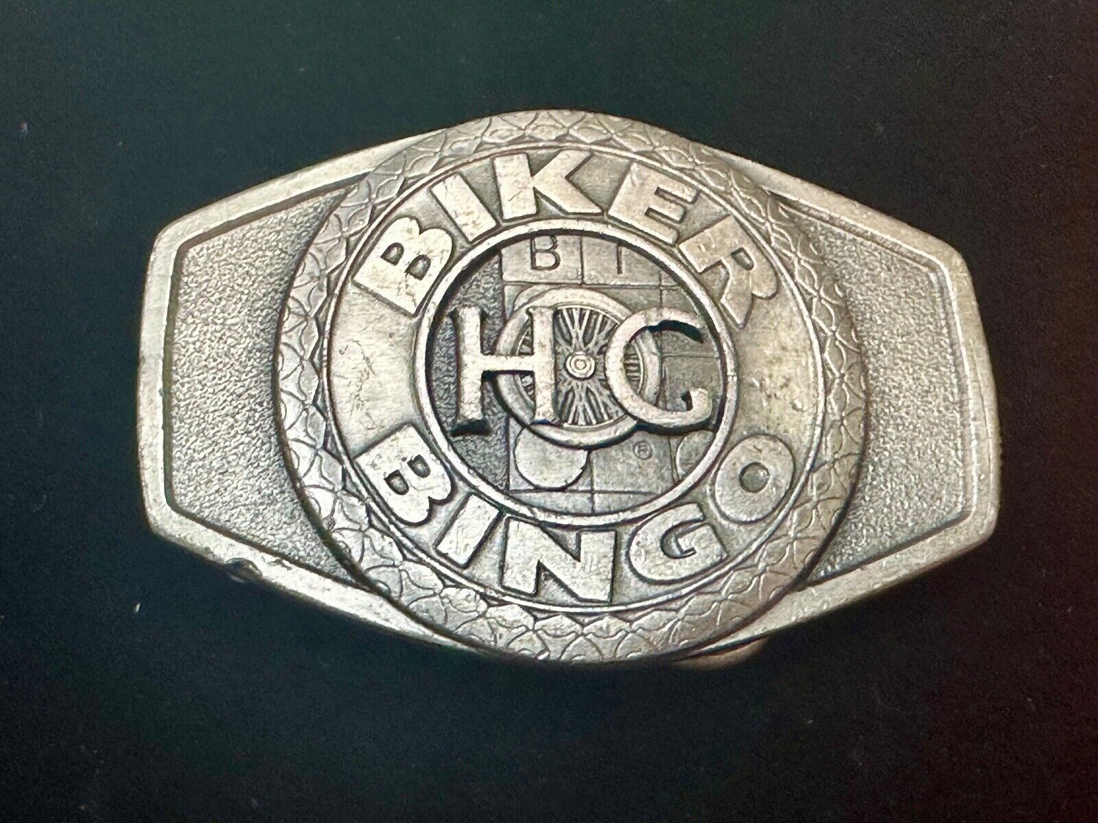BIKER BINGO H.O.G.  Harley Davidson Owners Group - lucky winner belt buckle