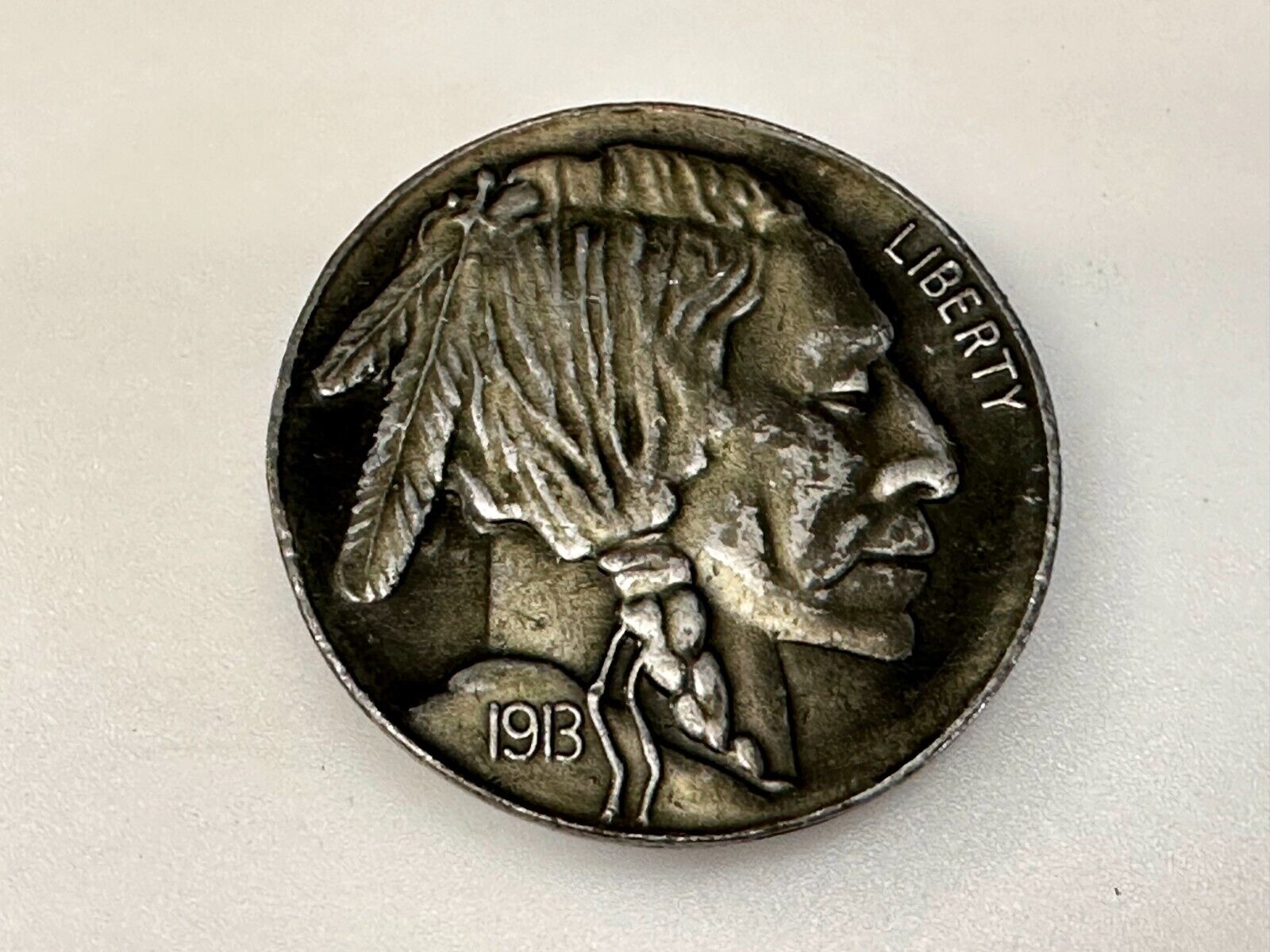 1913 Liberty Indian Chief Head Coin Collector Vintage Belt Buckle by Buck it Up