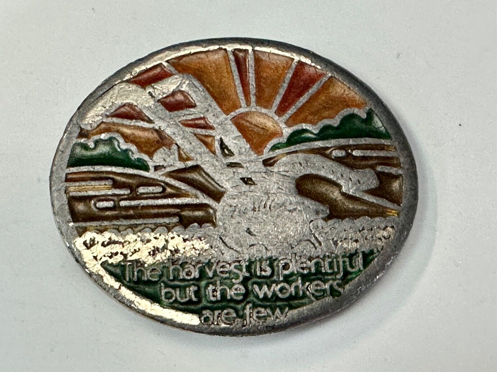 The Harvest is plentiful but the workers are few Farming belt buckle