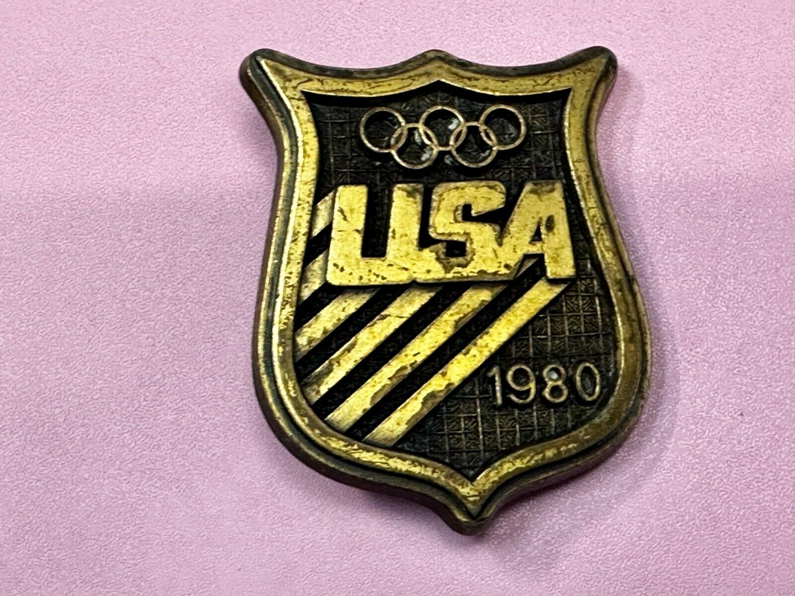 1980 USA Olympic Committee Vintage Paul Rollins Belt Buckle by RJ