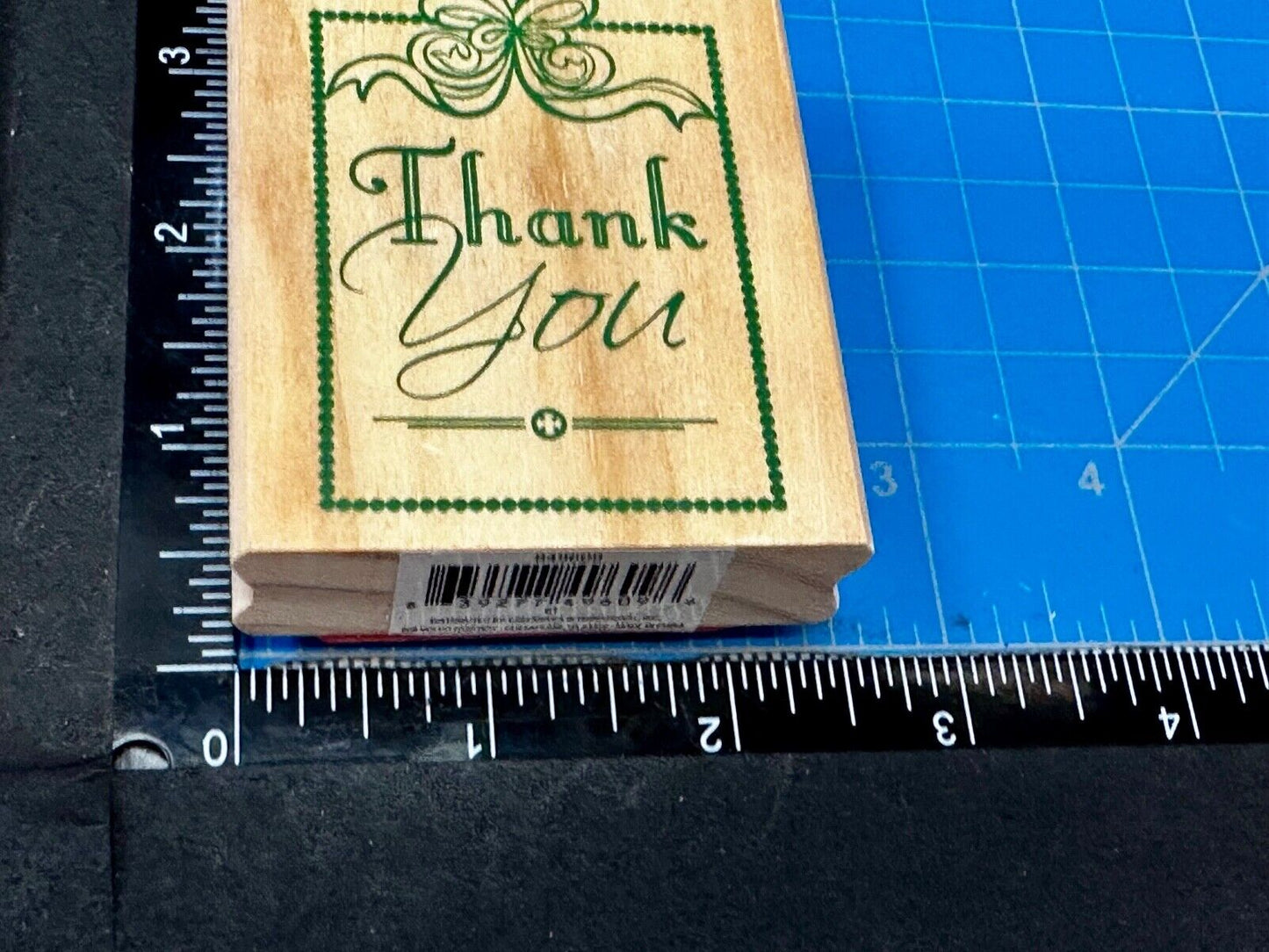 Thank you - - NOS 3" Rubber Stamp for Crafting and Card Making