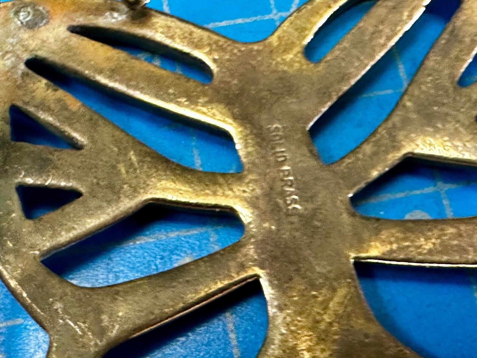 70s Butterfly Bug Insect Girl Kid Hippie Boho Animal Art Brass Vtg. Belt Buckle