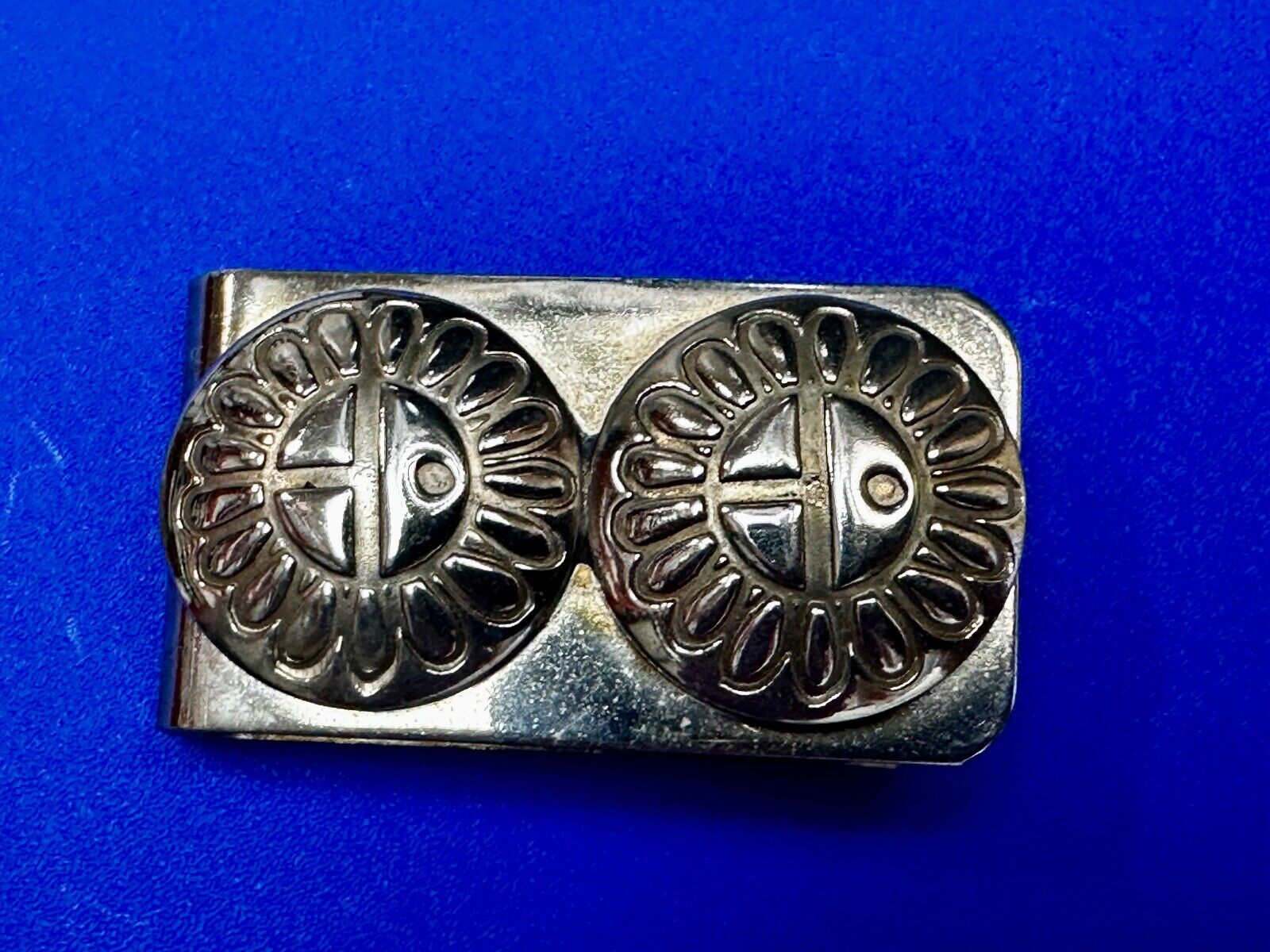 Aztec Symbol Mexican Silver Tone Money Clip - unknown to me!