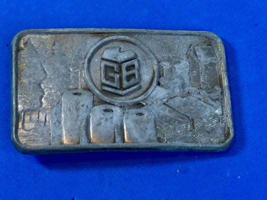 vintage GB paper products advertising promo Company  belt buckle
