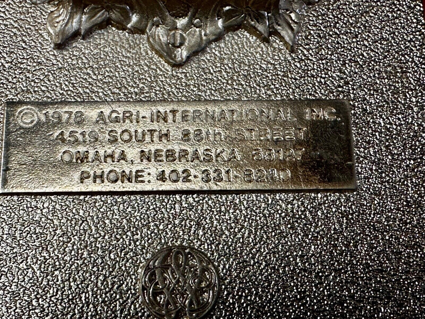 Agri International Inc Omaha NE Farming Presidents club Vintage 1978 Belt Buckle